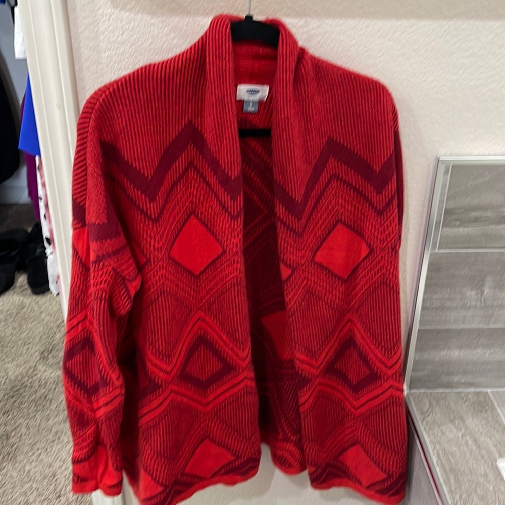 Cozy Red Cardigan sweater